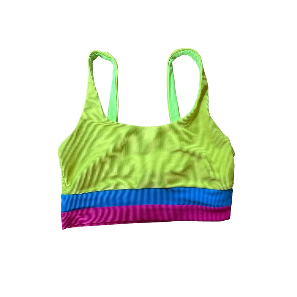Beach Riot Neon Colorblock Bikini Top - Picture 4 of 8